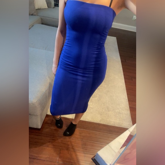 Blue Strapless Bodycon - Picture 4 of 5